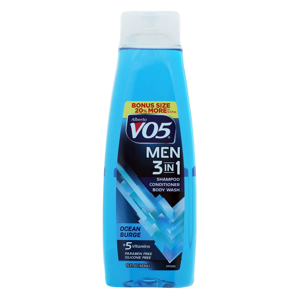 Alberto Vo 5 Mens Body Wash, Ocean Surge, 15 Oz